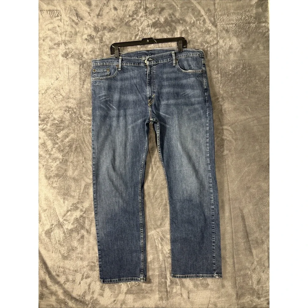 Levis 514 Straight Fit Mens Jeans 42x32 Medium Wash Blue Denim Pants